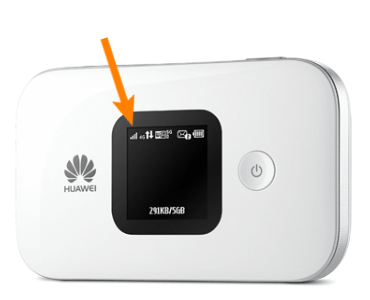 The Huawei E5577 router connected to 4G LTE interne