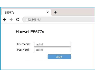 How to change the Huawei E5577 login details 